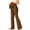 Coffee, variant on QSAWXQZ Women's Maternity over Belly Pants High Waist Flare Leg Stretch Yoga Pants with Pockets for Casual M