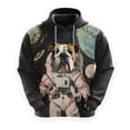 thumbnail image 2 of Sudadera con capucha con estampado de perro astronauta, divertida sudadera con capucha de golden retriever, dóberman para hombre, sudadera con capucha unisex informal para mascotas y labrador, 2 of 5