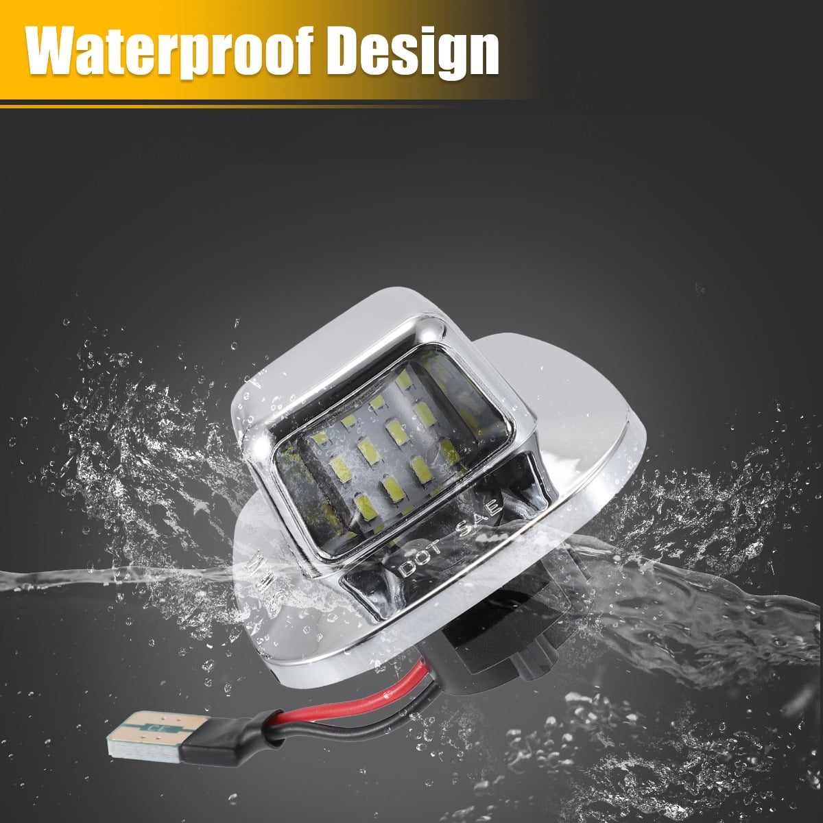 Applicable to LED License Plate Lights for Chevy C1500 C2500 C3500 GMC Sierra 1500 2500 3500
