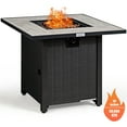 thumbnail image 1 of Costway 30" Square Propane Gas Fire Pit Table Ceramic Tabletop 50,000 BTU W/ Cover, 1 of 9