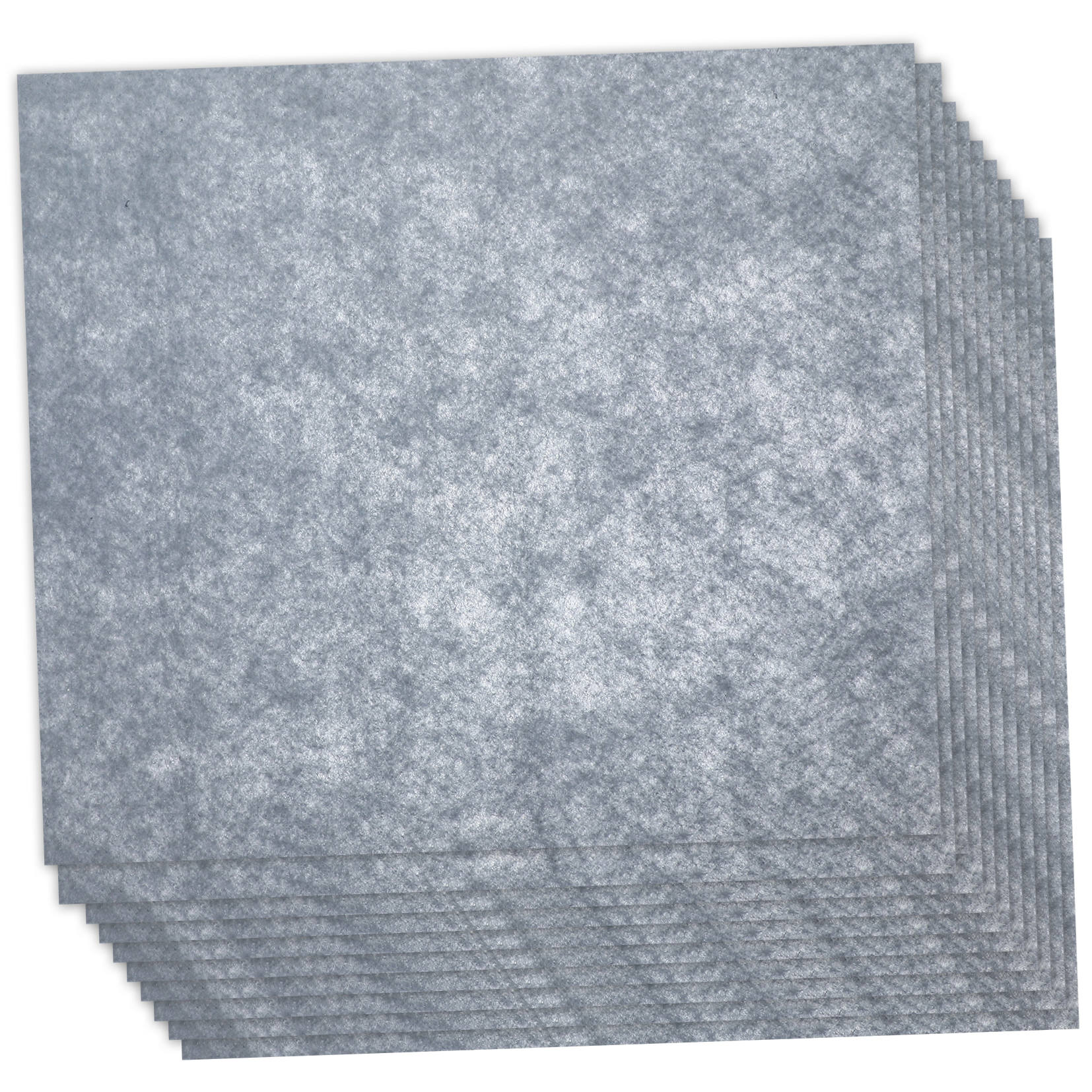 CIMAXIC 20 Sheets Felt Sheets Wool Chemical Fiber Grey Rectangle for Diy and Crafting Use
