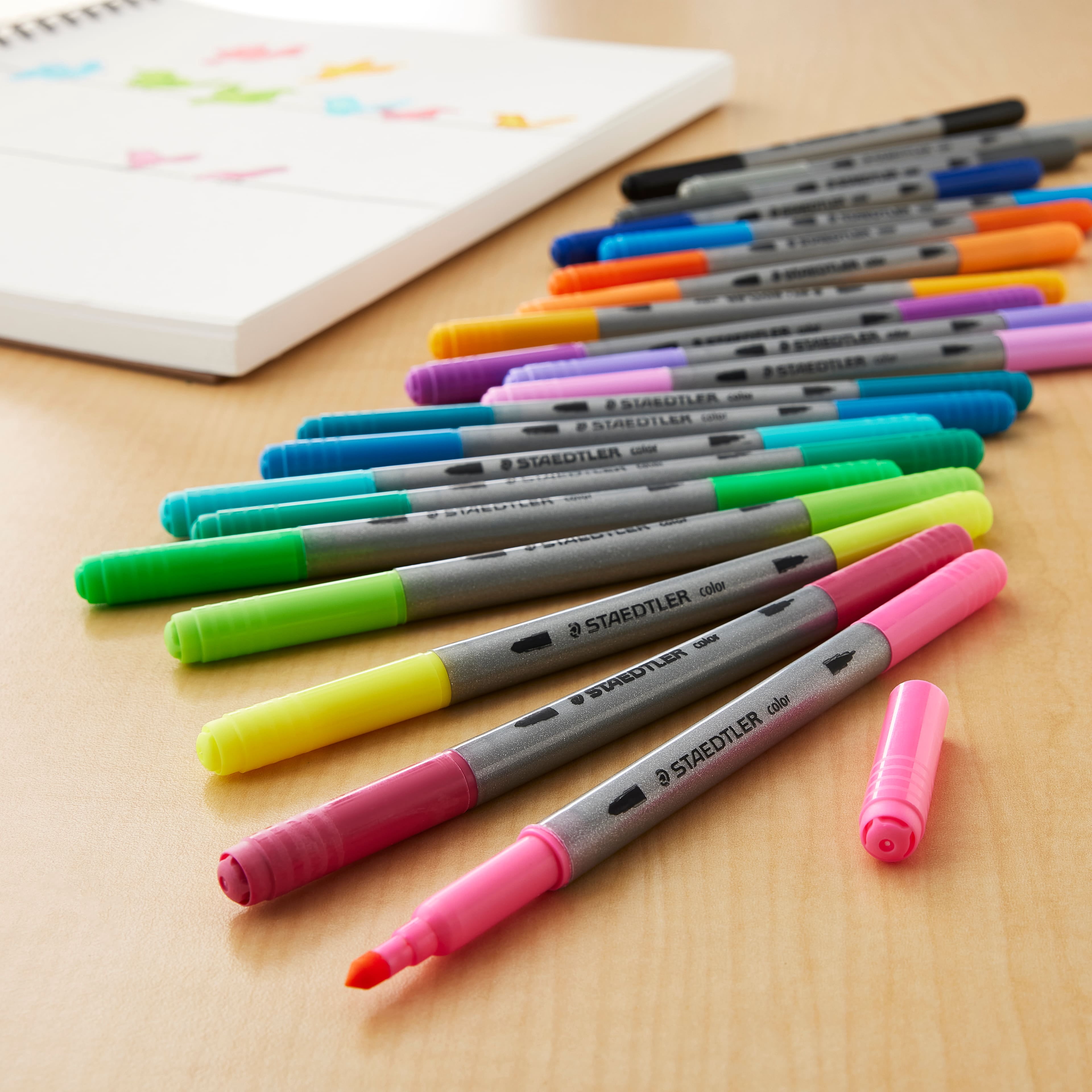 STAEDTLER Duo Fiber-Tip Pens, Assorted Colors, 72 pack - Walmart.com