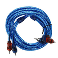 thumbnail image 2 of 3pcs 5M 2 to 2 Plug Car Stereo Audio Copper Cable System Amplifier Braided, 2 of 5