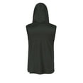 thumbnail image 5 of DDAPJ pyju Men's Workout Hooded Tank Tops Sleeveless Gym Hoodies Outdoor Cooling Hiking Fishing Shirt with Mask Rebajas Hoy Liquidación Green Gray M, 5 of 9