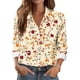 thumbnail image 1 of TaTaai Women Printed Casual Button Down Shirt Long Sleeve Collared Blouse Ladies Spring Autumn Daily Street Wear Soft Breathable Machine Washable No Fading Stylish Top Gift, 1 of 6