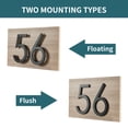 thumbnail image 4 of House Numbers Pantaqi, aluminio negro mate moderno de 8 pulgadas, 4 of 6