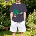 thumbnail image 2 of Huowey Boys Toddler Funny Graphic Tee Top Short Sleeve Lightweight Crewneck Cute Cartoon Print Loose Fit Everyday Tees Comfortable Fit Summer Base T Shirts Sofr Kids Clothes,6-7 Years, 2 of 4