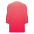 thumbnail image 5 of Pompotops T-shirt Mode Femme Imprimé Ample Manches 3/4 Blouse Col en V Tops Décontractés Liquidation, 5 of 5