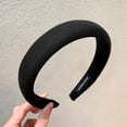 thumbnail image 1 of Versión de diadema de esponja con parte superior craneal alta, diadema para lavarse la cara para mujer, accesorios para el cabello de ala ancha retro, paquete de cabello, tocado de horquilla a presión, 1 of 6