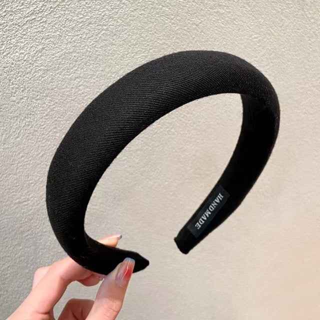 Versión de diadema de esponja con parte superior craneal alta, diadema para lavarse la cara para mujer, accesorios para el cabello de ala ancha retro, paquete de cabello, tocado de horquilla a presión