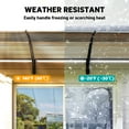 thumbnail image 6 of Outsunny Window Awning Door Canopy, 119.25"x37.75" Polycarbonate Front Door Outdoor Patio Cover with Hollow Sheet for UV, Sunlight Protection, Brown, 6 of 10