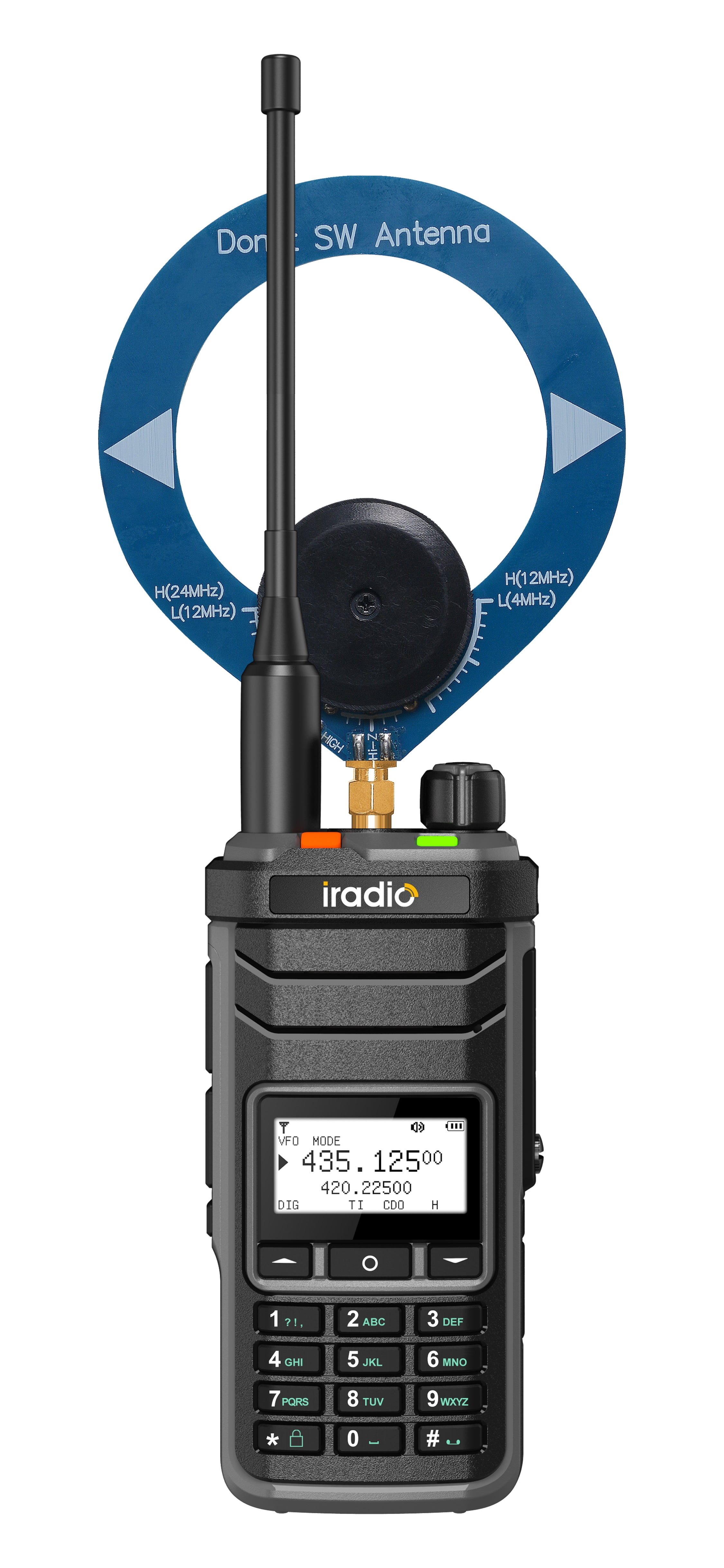 Iradio UV88 Walkie Talkie Two Way Radio Shortwave 2.3-26.1Mhz UV88 FM SW MW LW Radios Multi Band Type-C Reharger 1024 Channel