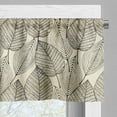 thumbnail image 5 of Ambesonne Beige Valance & Curtain, Striped Leaves Autumn Print, 55"x30", Beige Black, 5 of 6