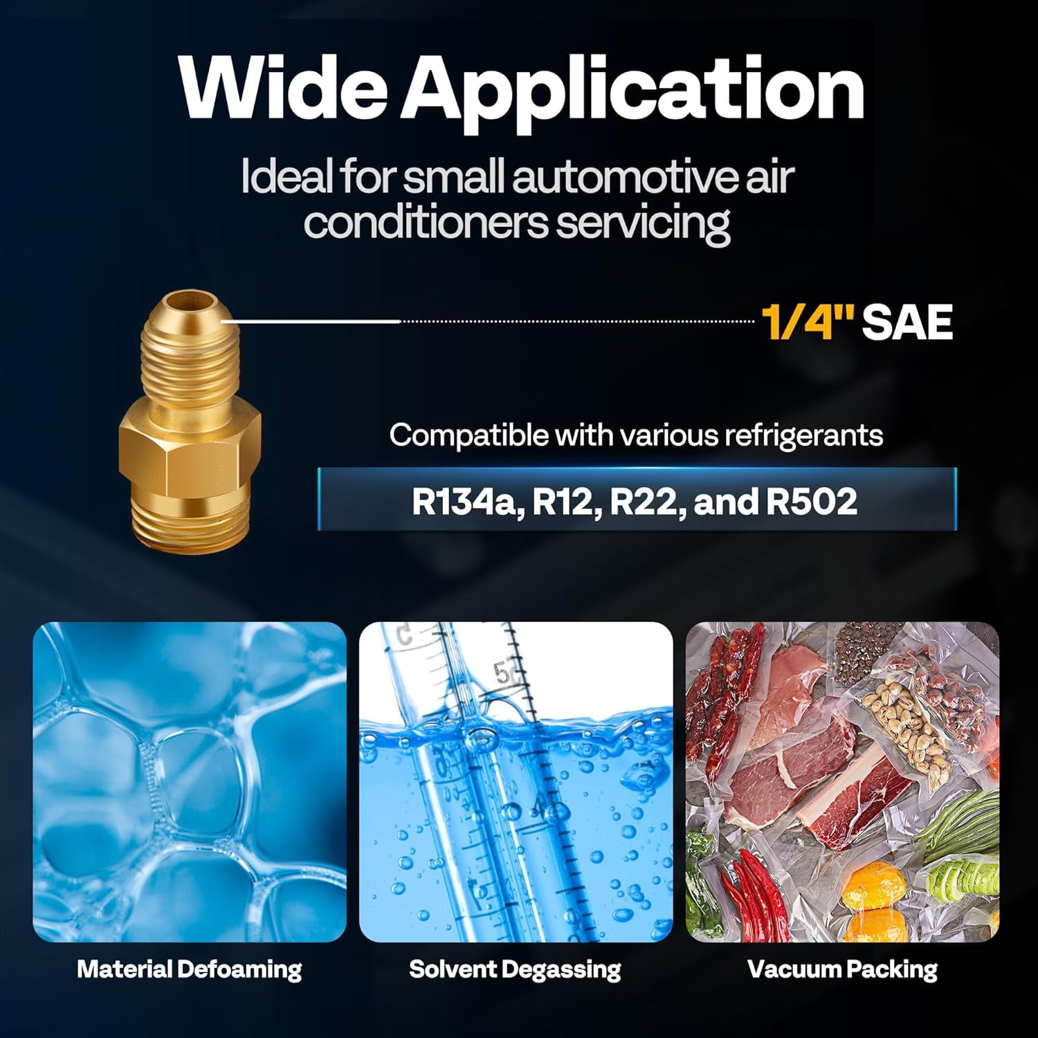 SPECSTAR 3.5 CFM 1/4 HP 110V Single Stage HVAC Vacuum Pump for R134a R12 R22 R502 R410a Systems, Auto AC Vacuum Pump for Air Conditioner Servicing Resin Degassing with Oil Bottle