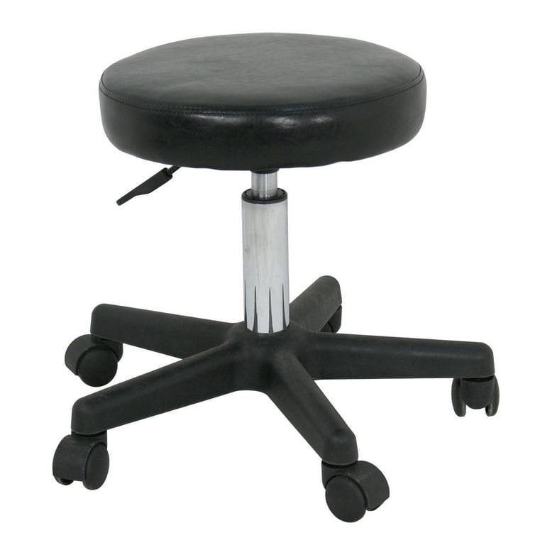 ZENY Set of Swivel Metal Salon Bar Stools, Backless Drafting