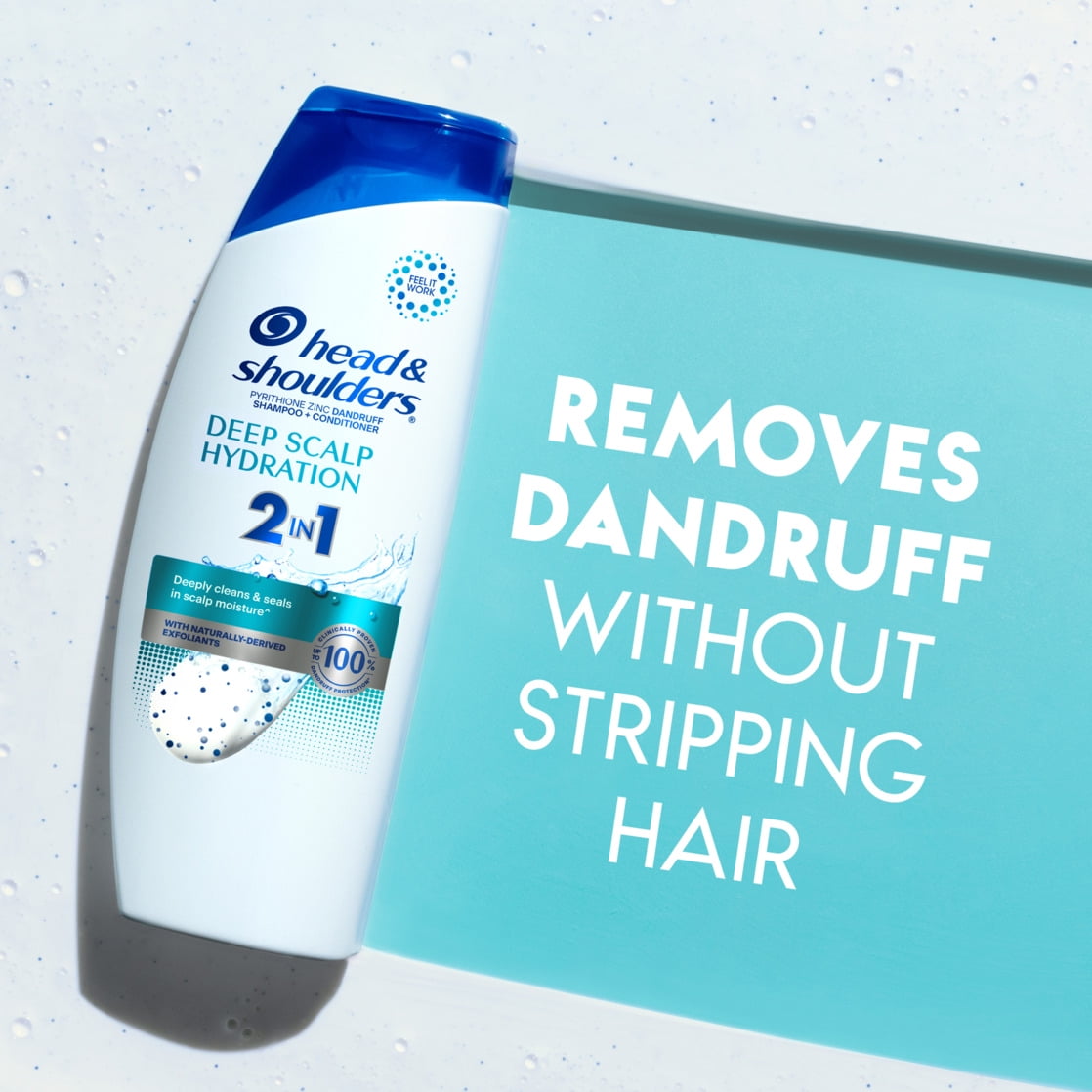 (3 pack) Head and Shoulders 2 in 1 Dandruff Shampoo and Conditioner, Deep Scalp Hydration, 12.5 fl oz