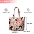 thumbnail image 4 of Pink Boston Terrier and Flower Travel Tote Bags for Women Carry On,Large Weekender Bags for Women Travel,Multi Functional Duffle Bag for Work,Shopping,Sports, 4 of 5