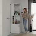 thumbnail image 7 of Syrah Corner Bar Cabinet, Eight Bottle Cubbies, Double Door, Two Open Shelves White, 7 of 7