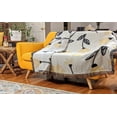 thumbnail image 4 of Bedding Yellow Fleur Floral Garden Woven Tapestry Throw Blanket, 50” x 60”, 4 of 10