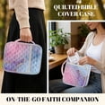 thumbnail image 2 of FOR U DESIGNS Blue Pink Marble Print Bible Case Quilted Bible Carrying Case Washable Bible Carrier Tote Bag with Zipper Pocket Book Cover Christian Bible Accessories, 2 of 7
