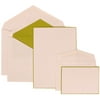 JAM Paper Wedding Invitation Combo Set, 1 Large & 1 Small, Bright Border Set, Kiwi Green Card with Kiwi Green Lined Envelope,100/pack