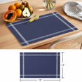 thumbnail image 6 of Solid Blue Color Placemats Set of 6 Dark Blue Place Mats Table Mats Kitchen Dining Home Outdoor Party Table Decoration, 6 of 9