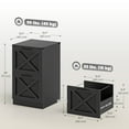 thumbnail image 3 of HOMCOM 2 Drawer File Cabinet, Filing Cabinet Fits Letter/A4 Size, Black, 3 of 10