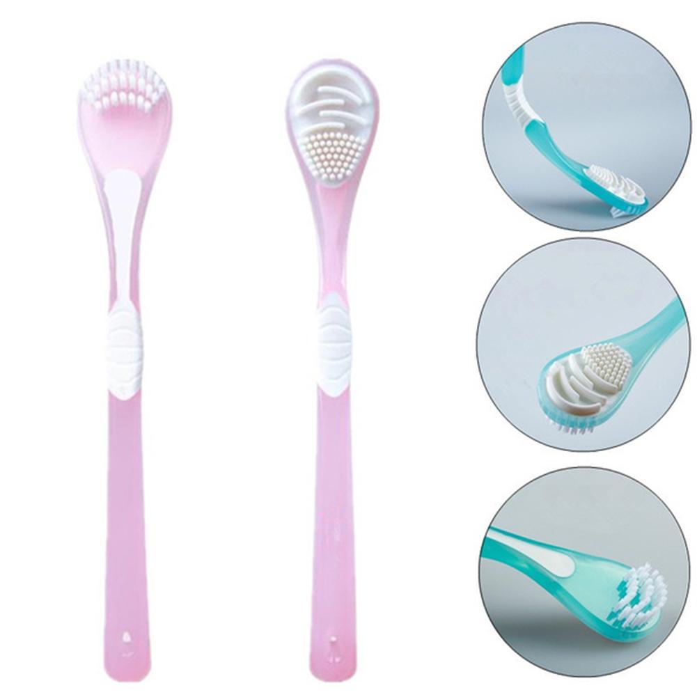 Double Side Tongue Cleaner Brush For Tongue Cleaning Care Tool Silicone Tongue Scraper Toothbrush Fresh Breath
