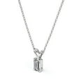 thumbnail image 4 of JeenMata Dazzling 0.38 Carat Emerald Cut Diamond Pendant Necklace In 18K White Gold Plating Over Silver, 4 of 5