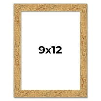 9x12 Frame Beige Real Wood Picture Frame Width 1.25 inches | Interior Frame Depth 0.5 inches |
