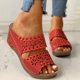 thumbnail image 4 of Pendiente de suela gruesa de estilo nuevo de verano con hueco bordado con zapatillas romanas Wmkox8yii  hj789, 4 of 7