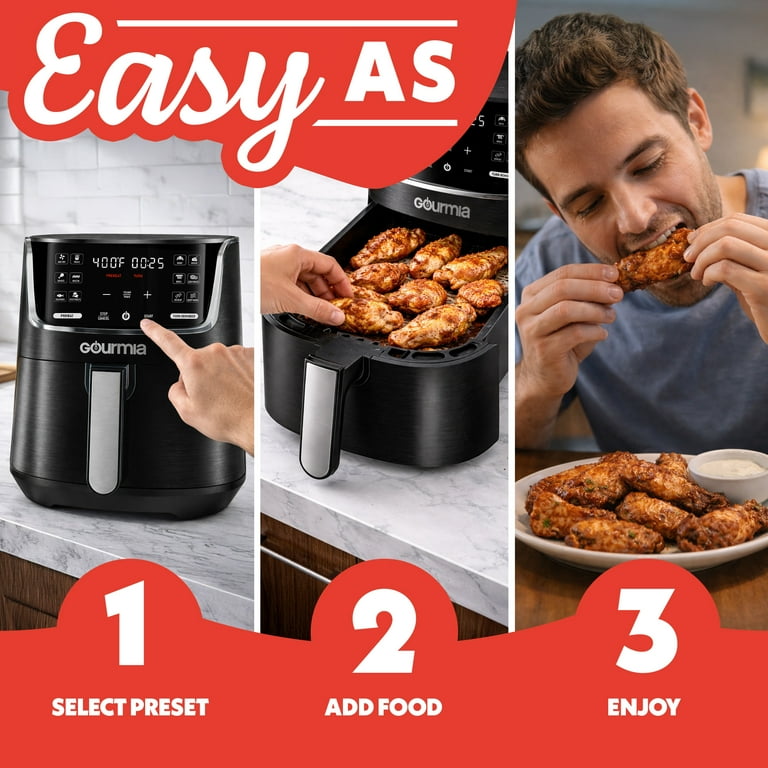 Free Shipping! Gourmia Digital Air Fryer 4-Quart with 12 Presets