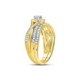 thumbnail image 3 of 10kt Yellow Gold Round Diamond Bridal Wedding Ring Band Set 1/2 Cttw, 3 of 4