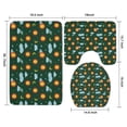 thumbnail image 3 of Green Sun Moon Cloud Planet Pattern Bathroom Rugs Sets 3 Piece,Toilet Cover Set,Absorbent Non Slip Bathroom Mats Sets with U-Shaped Contour Rug Toilet Rug Set, 3 of 5