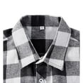 thumbnail image 4 of HAOMEILI Men's Button Down Regular Fit Long Sleeve Plaid Flannel Casual Shirts, 4 of 7