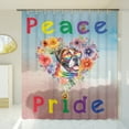 thumbnail image 3 of Peace Love Pride Boxer with Rainbow Sunglasses LGBT LGBTQ+ Shower Curtain Boxers Dog Lover Gifts Idea Waterproof Bathroom Bathtub Curtain - 01004, 3 of 5