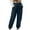Dark Blue, variant on Chbgutlmr Plus Size Cargo Pants for Women Cinch Bottom Elastic Waist Trousers Casual Fitted Workout Outdoor Pants with Multi Pockets