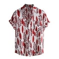thumbnail image 2 of Palato Mens T Shirts,Men Hawaiian Short Sleeve Beach Shirt Printed Summer Casual Button Down Shirts, 2 of 9