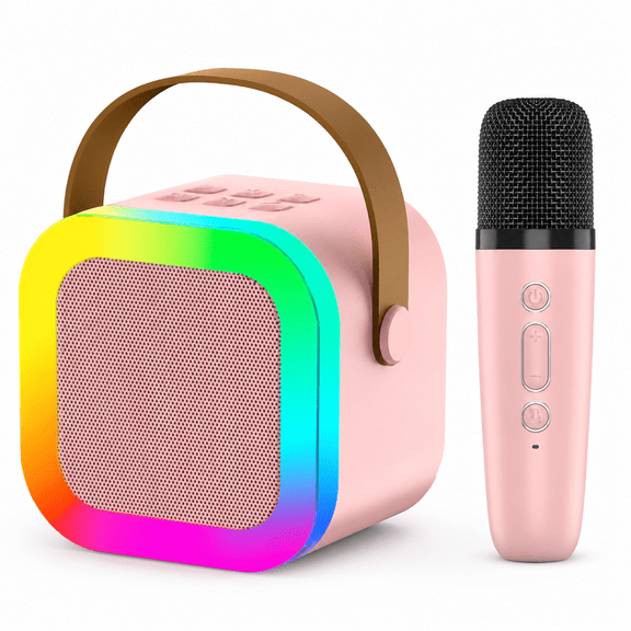 Kids Karaoke Microphone Machine Toy,4-12 Years Old Girls Christmas Birthday Gift for Girls,Karaoke Toys Gifts for Girls Ages 4,5,6,7,8,9,10,12 Year Old Birthday Party.(Pink)