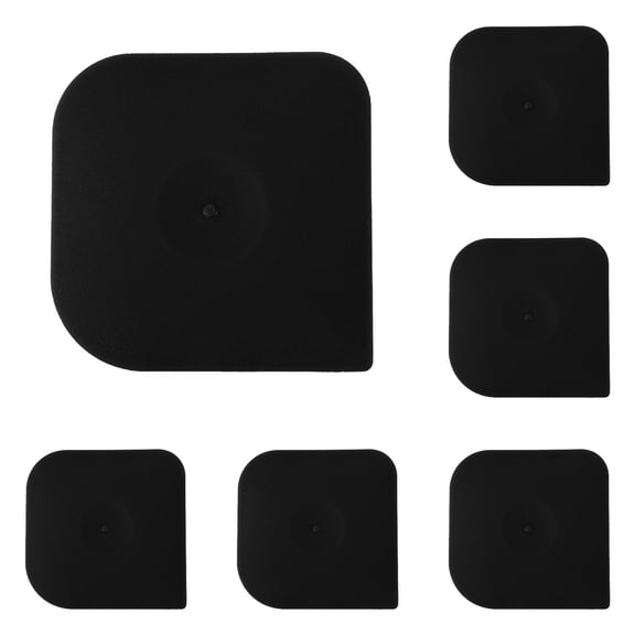 Starlight 5Pcs Plastic Pan Scraper, 2.4 inch Pot Scraper Non Scratch for Cast Iron, Pot and Pan Cleaning, Sturdy Scraper Kitchen Tool, for Pan Pot Skillet Dish Burnt Food Cleaning, Black