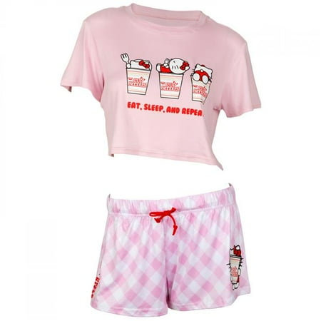 Hello Kitty 857010-medium Sanrio x Nissin Eat Sleep & Repeat Lounge Set - Medium