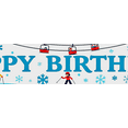 thumbnail image 4 of Snowy Theme Happy Birthday Banner with Skiers and Gondolas Backdrop Background Party Decorations for Birthday Party Photography Props Indoor Outdoor Celebrations, 4 of 7