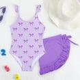 thumbnail image 2 of Miaoju One Piece Swimsuit for Girls 10-12 Scalloped Ribbed Girls Swimwear Tankini Quick Dry Contrasting Trim Bathing Suit Modest Swimwear Spaghetti Strap, 2 of 5