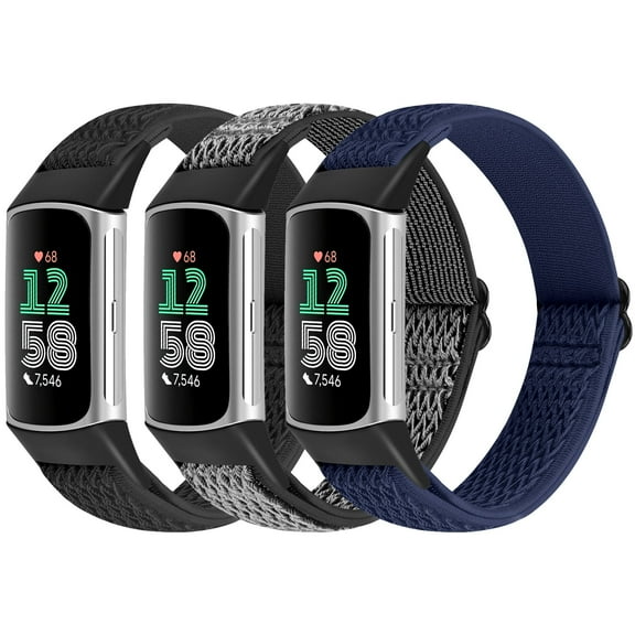 KBYKO Adjustable Elastic Nylon Bands Compatible with Charge 6 Bands/Charge 5 Bands, Soft Breathable Sport Replacement Wristbands for Women Men