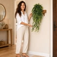 thumbnail image 4 of 2PCS Artificial Hanging Plants for Outdoors, Fake Green Hanging Plants Outdoor UV Resistant Faux Realistic Silk Plants for Planter Porch Garden Balcony Yard Indoor, 4 of 6