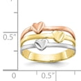 thumbnail image 3 of Primal Gold 10 Karat Two-tone with White Rhodium-plated Heart Ring, 3 of 8