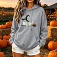 thumbnail image 2 of qelini Halloween Hoodies for Women Plus Size Pumpkin Tees Sweatershirts Long Sleeve Crew Neck Outfit for Holiday, 2 of 5