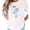 2-White, variant on UNISHE Women Blue Daisy Wildflower Minimal Silhouette Botanical Simple S-5XL Short Sleeve Black Tops