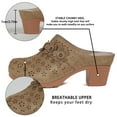thumbnail image 3 of Ecetana Womens Heeled Mules Closed Toe Slip On Clogs for Women Comfort Chunky Heel Sandals, 3 of 5