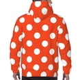 thumbnail image 7 of Salouo Orange And White Polka Dot1 Pattern Men's Fall Hoodie Sweatshirt,Sport Hoodie with Pockets for Men Pullover Casual Hooded Sweatshirt-Large, 7 of 7